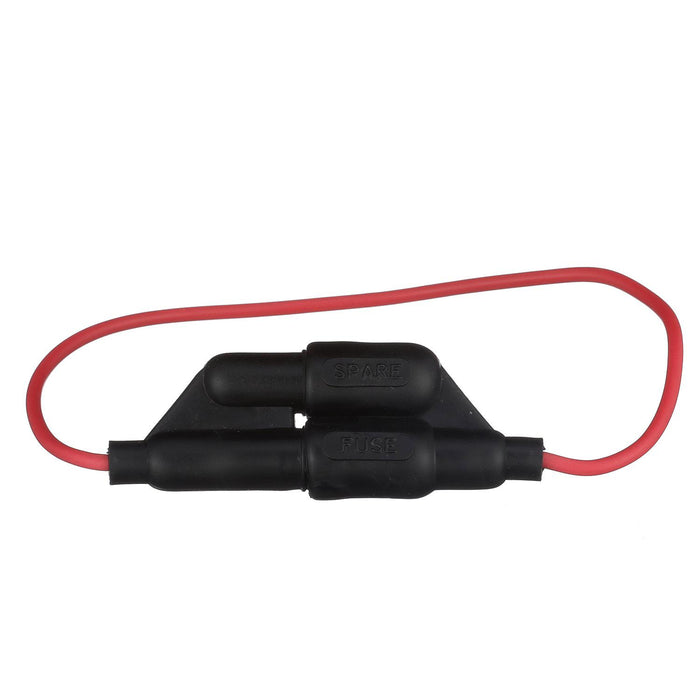 Seachoice 12701 In-Line Fuse Holder With Spare, Waterproof, 10 Amp Fuse