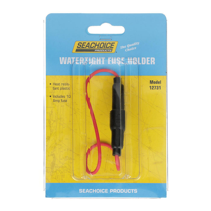 Seachoice 12731 in-Line Fuse Holder with Fuse, Waterproof, 10 Amp Fuse