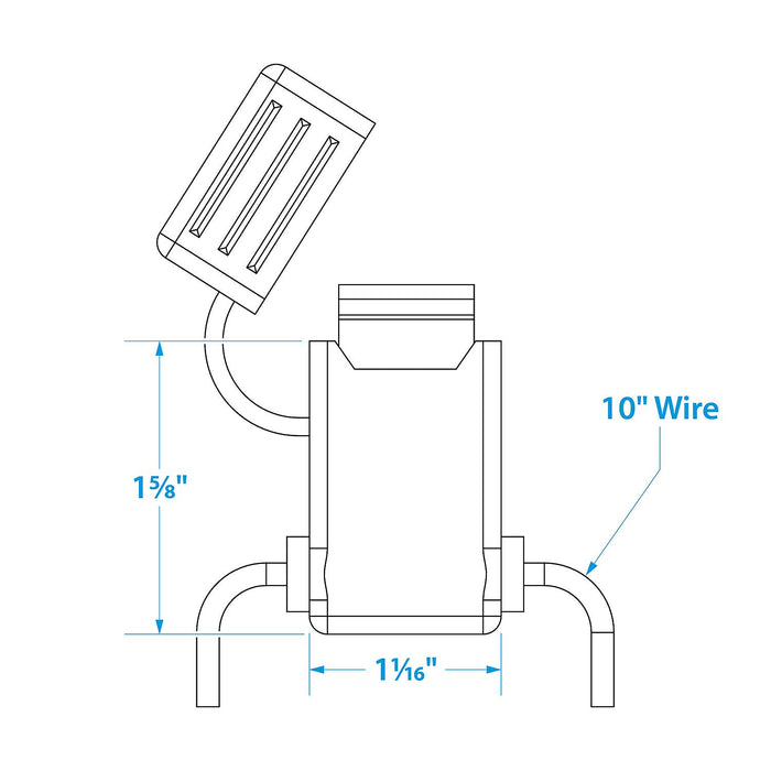 Seachoice 12761 In-Line Fuse Holder, Waterproof, 10 Amp Fuse