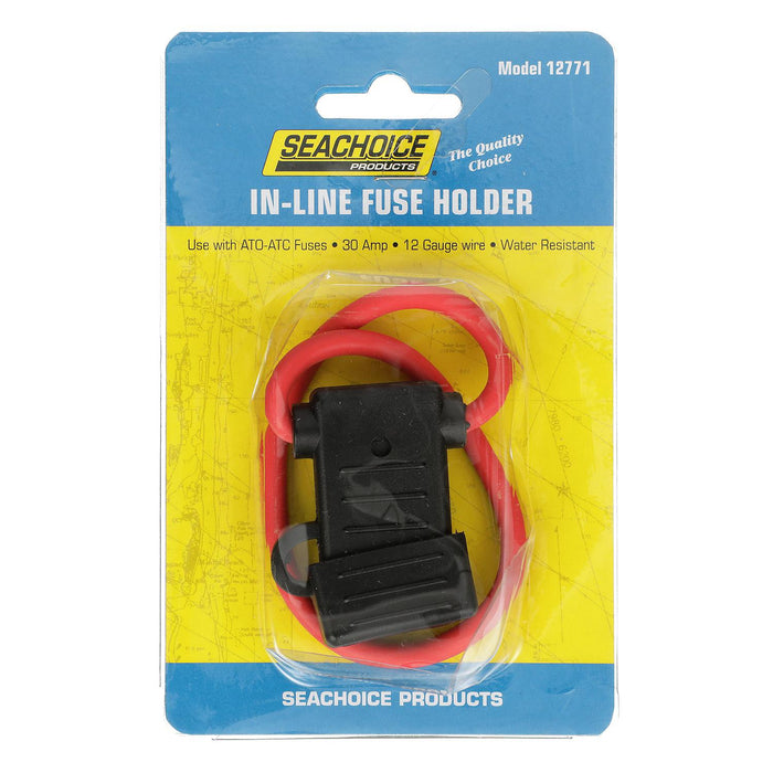 Seachoice 12771 In-Line Fuse Holder, Waterproof, 30 Amp Fuse
