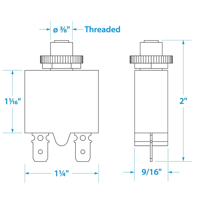 Seachoice Circuit Breaker, Push to Reset