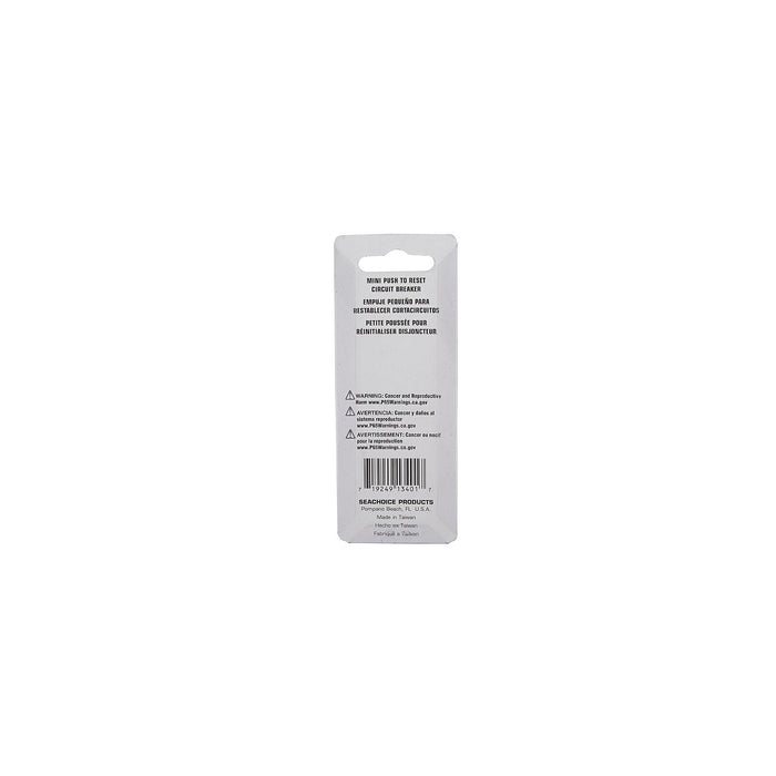 Seachoice 13401 Mini Push to Reset Circuit Breaker, 15 AMP