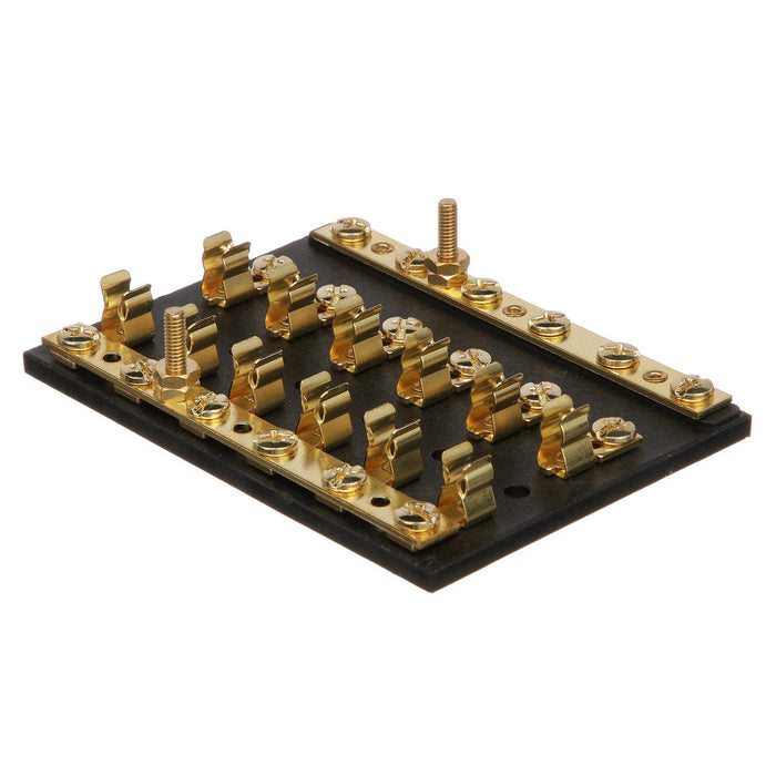 Seachoice 13441 6-Gang Fuse & Terminal Block, Brass Clips & Contacts, SFE 20 Amp of 3AG Fuse