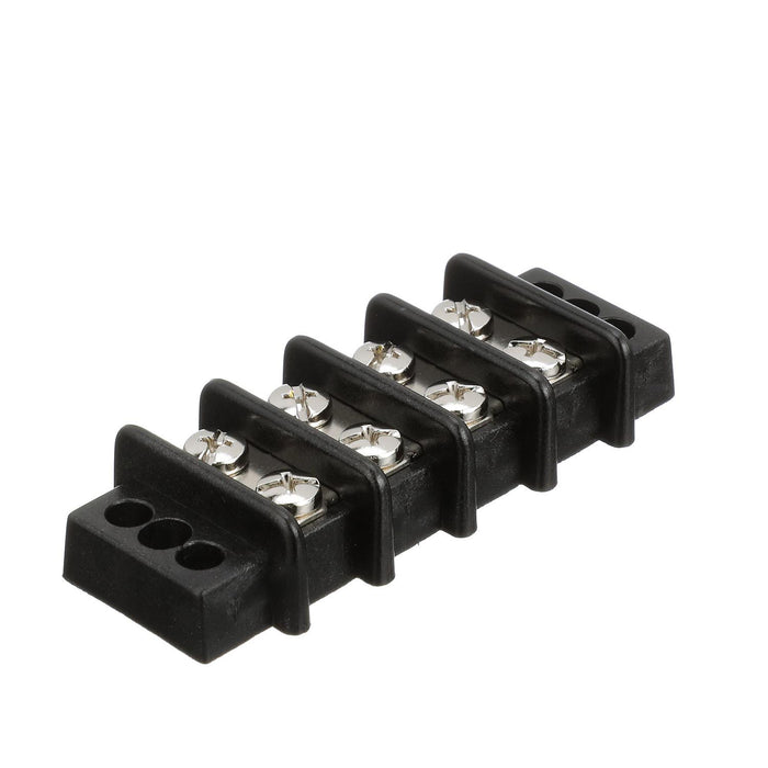 Seachoice 13561 Terminal Block, 4-Gang, Brass Clips and Contacts