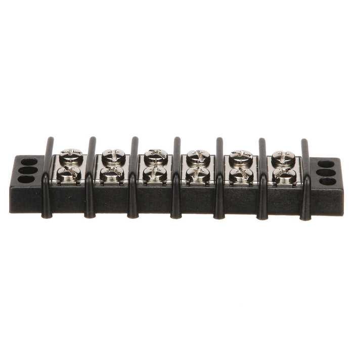 Seachoice 13571 Terminal Block, 6-Gang, Nickel Plated Brass Terminals