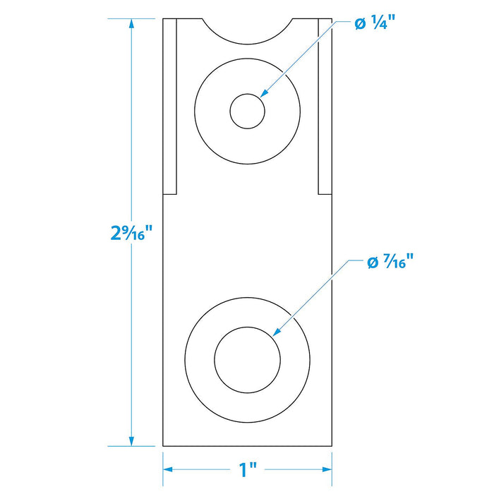 Seachoice 13711 Circuit Breaker Bracket, Fits 20, 30, 40, Or 50 Amp Dual Stud Manual Reset Breakers