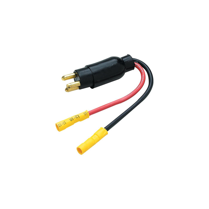 Seachoice 13751 Trolling Motor Plug, Straight, Male, Motor Side, 6 in. Lead Wires