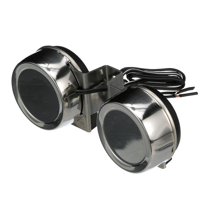 Seachoice 14521 Compact Electric Horns, 108 dB, Twin Horns w/ SS Covers, 12V DC Power, 8 Amp