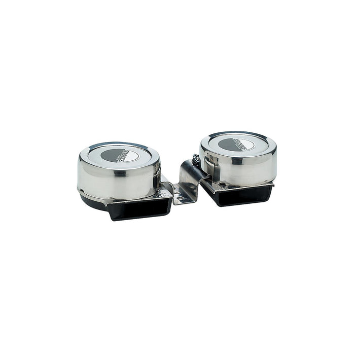 Seachoice 14521 Compact Electric Horns, 108 dB, Twin Horns w/ SS Covers, 12V DC Power, 8 Amp