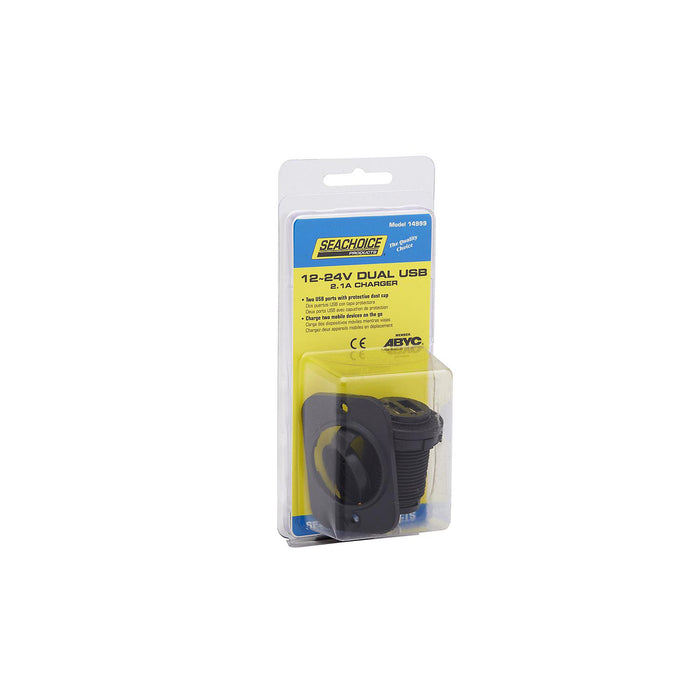 Seachoice A13-222BPS1-BB3 Dual USB Charger, 12V, Accessory Socket Boat