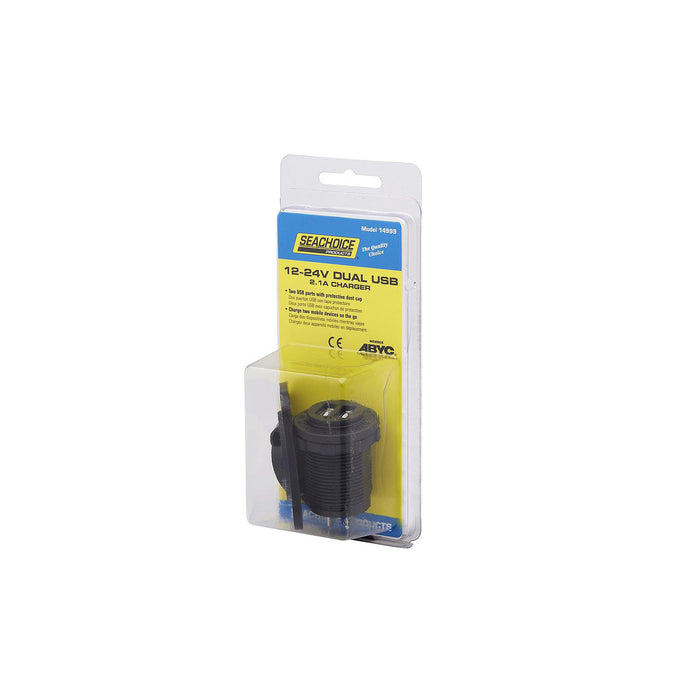 Seachoice A13-222BPS1-BB3 Dual USB Charger, 12V, Accessory Socket Boat