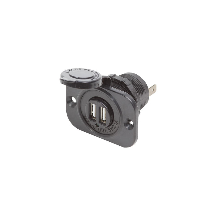 Seachoice A13-222BPS1-BB3 Dual USB Charger, 12V, Accessory Socket Boat