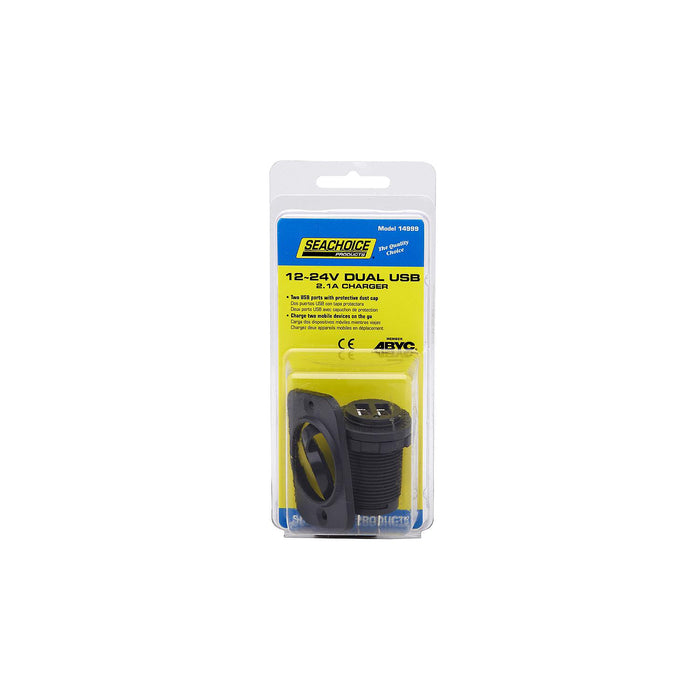 Seachoice A13-222BPS1-BB3 Dual USB Charger, 12V, Accessory Socket Boat