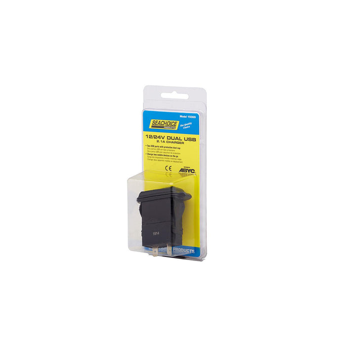 Seachoice A13-208 Dual USB Outlet, 12-24V