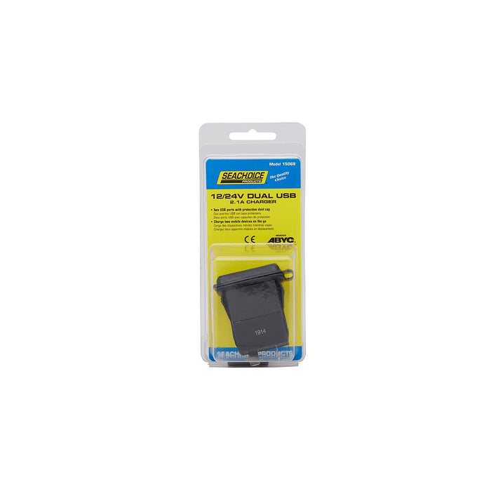 Seachoice A13-208 Dual USB Outlet, 12-24V