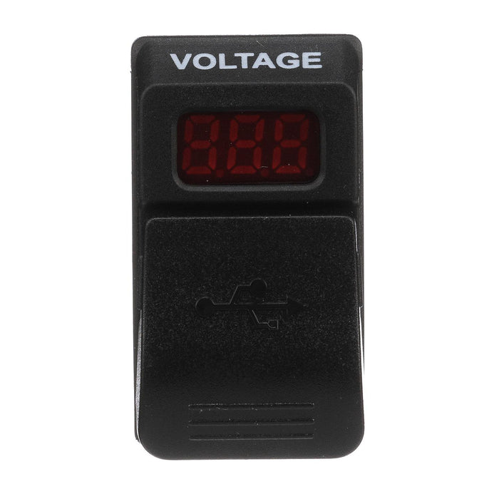 Seachoice A13-233A-01-BBRV Dual USB Voltmeter, 12-24V