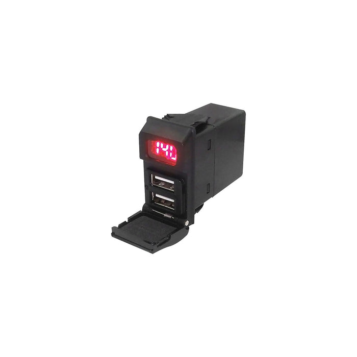 Seachoice A13-233A-01-BBRV Dual USB Voltmeter, 12-24V