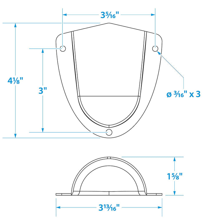 Seachoice 50-16231 Stainless-Steel Clam Shelll Ventilator 3-3/4" x 3-3/4" x, 1-7/8"