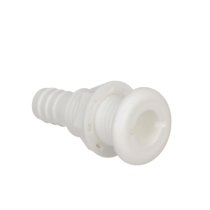 Seachoice 50-18051 Thru-Hull Connector w/ Broad Flange, Fits 3/4 In. ID Hose, 1-1/4 In. Max Hull