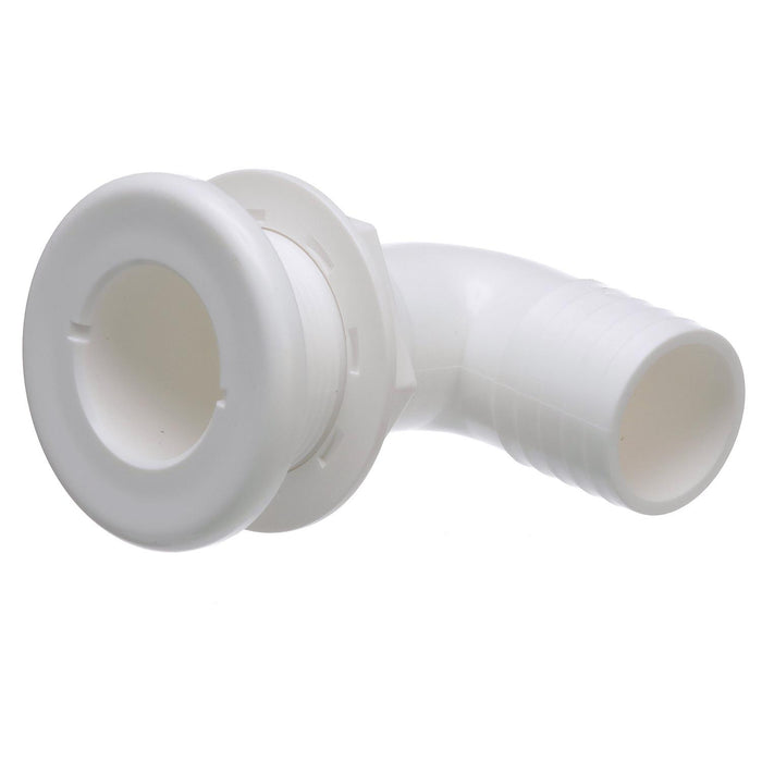 Seachoice 50-18121 90-Degree Thru-Hull Connector, Fits 1-1/2 in. ID Hose, 1-3/8 in. Max Hull