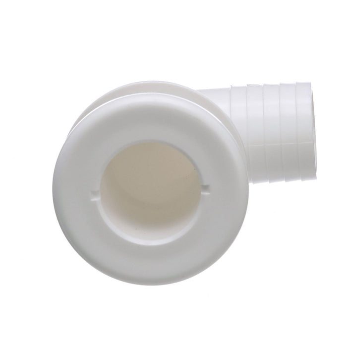 Seachoice 50-18121 90-Degree Thru-Hull Connector, Fits 1-1/2 in. ID Hose, 1-3/8 in. Max Hull