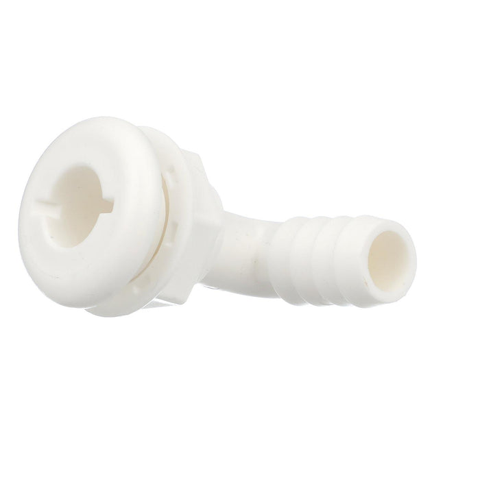 Seachoice 50-18131 90-Degree Angled Thru-Hull Connector, White Finish, 0.75 in.