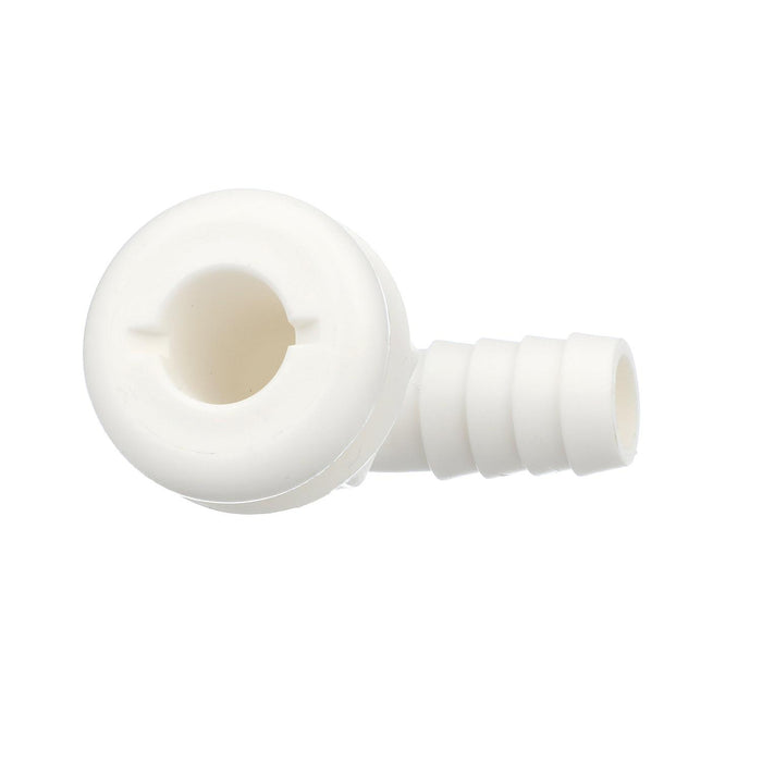 Seachoice 50-18131 90-Degree Angled Thru-Hull Connector, White Finish, 0.75 in.