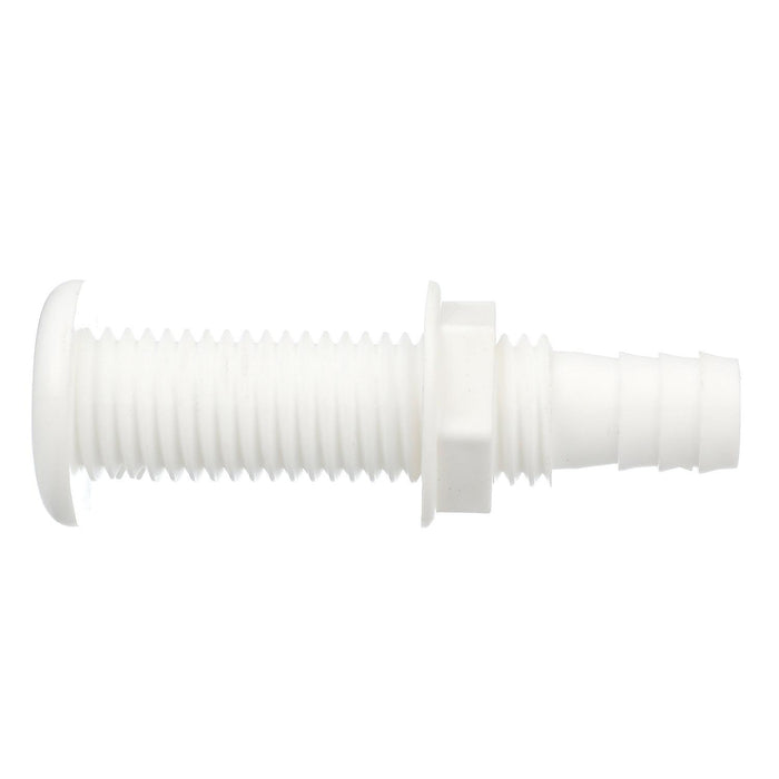 Seachoice 18161 Polypropylene Extra Long Thru-Hull Connector for 3/4 in. ID Hose, White Finish