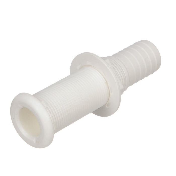 Seachoice 18181 Extra Long Thru-Hull Fitting w/ Broad Flange for 1-1/8 In. ID, Hose, 3 In. Long Thread