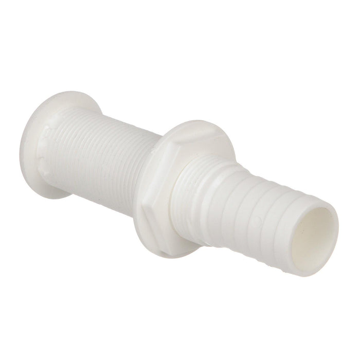 Seachoice 18181 Extra Long Thru-Hull Fitting w/ Broad Flange for 1-1/8 In. ID, Hose, 3 In. Long Thread