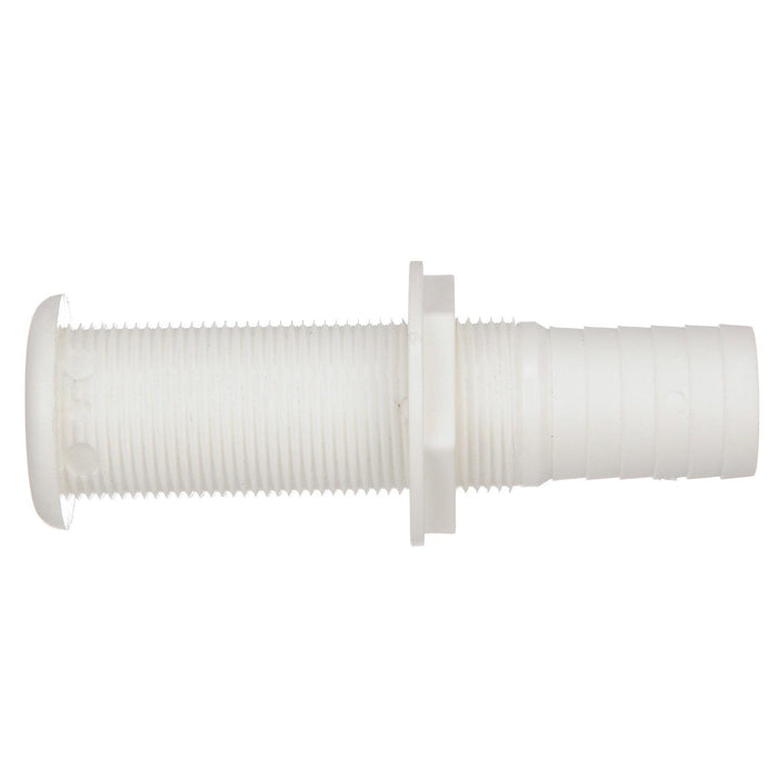 Seachoice 18181 Extra Long Thru-Hull Fitting w/ Broad Flange for 1-1/8 In. ID, Hose, 3 In. Long Thread