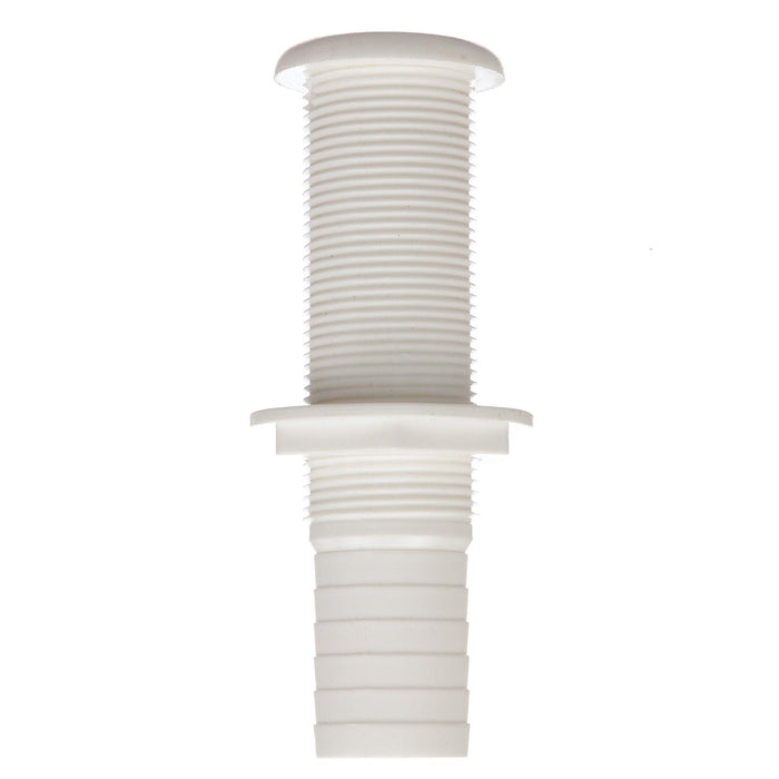 Seachoice 18181 Extra Long Thru-Hull Fitting w/ Broad Flange for 1-1/8 In. ID, Hose, 3 In. Long Thread