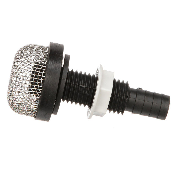 Seachoice 18191 Thru-Hull Strainer Mount With Aerator Screen, Fits 3/4 In. Hose