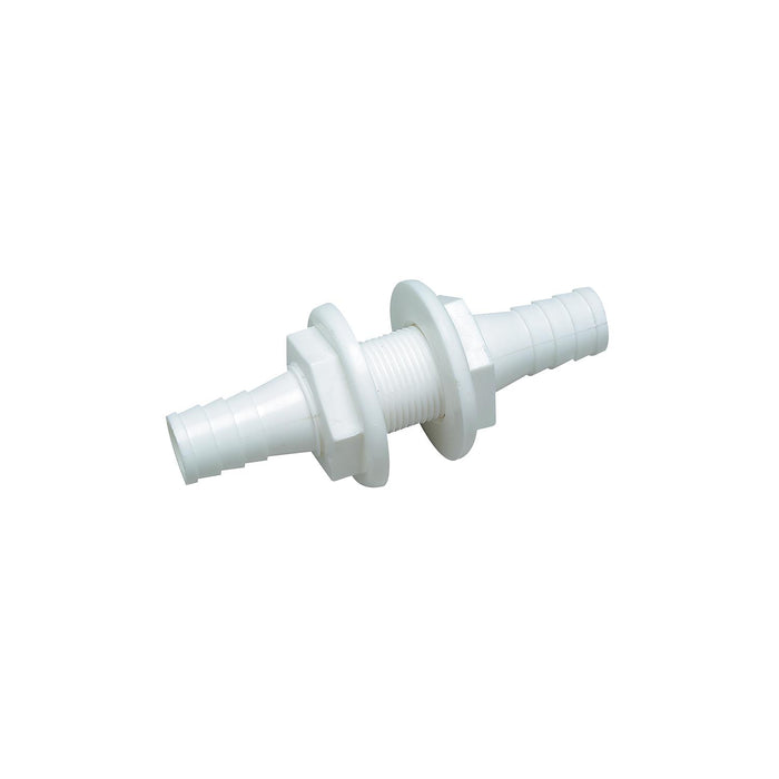 Seachoice 18201 Double-Ended 3/4" x 3/4" Thru Hull Connector For Hose