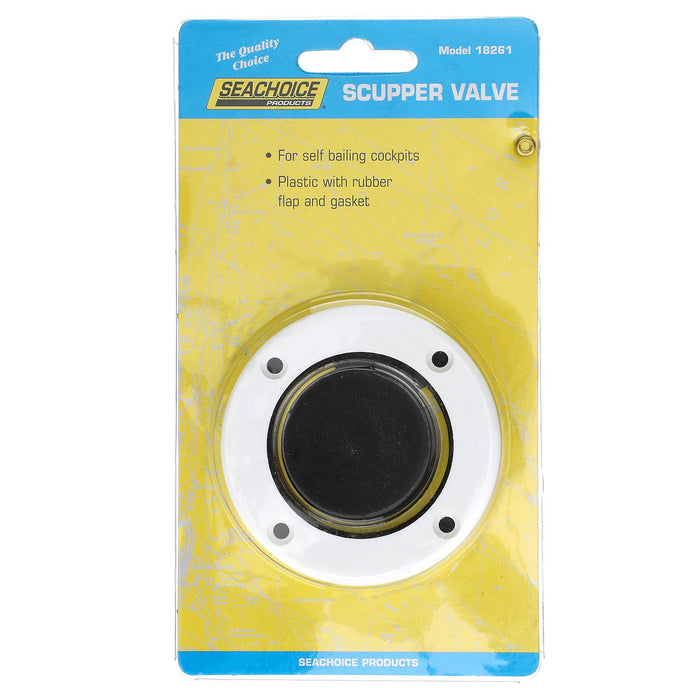 Seachoice 18261 Boat Self-Bailing Cockpit Mounted, 2-7/8 In. Scupper Valve Kit