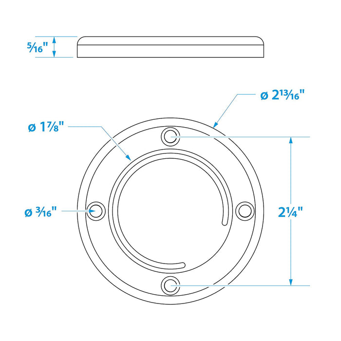 Seachoice 18261 Boat Self-Bailing Cockpit Mounted, 2-7/8 In. Scupper Valve Kit