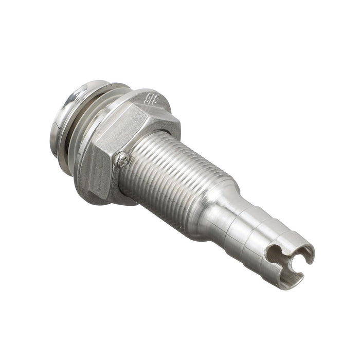 Seachoice 50-18591 Thru Hull Fitting, Mega-Flow Dripless, 316 Stainless Steel, Fits 5/8" Hose, 1-1/2" Max Hull