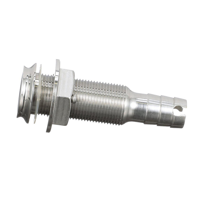 Seachoice 50-18591 Thru Hull Fitting, Mega-Flow Dripless, 316 Stainless Steel, Fits 5/8" Hose, 1-1/2" Max Hull