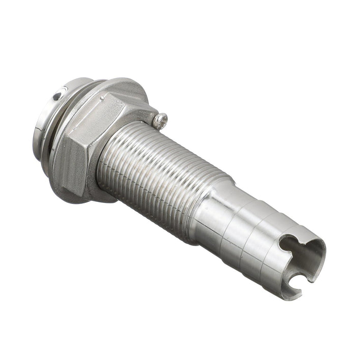 Seachoice 50-18601 Thru Hull Fitting, Mega-Flow Dripless, 316 Stainless Steel, Fits 3/4" Hose, 1-1/2" Max Hull