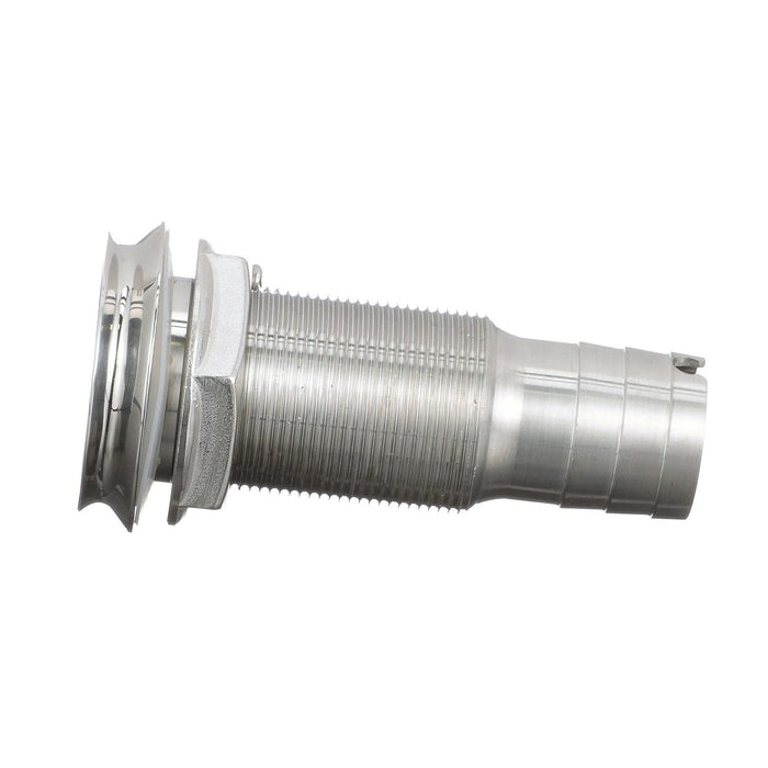 Seachoice 50-18611 Thru Hull Fitting, Mega-Flow Dripless, 316 Stainless Steel, Fits 1" Hose, 1-1/2" Max Hull