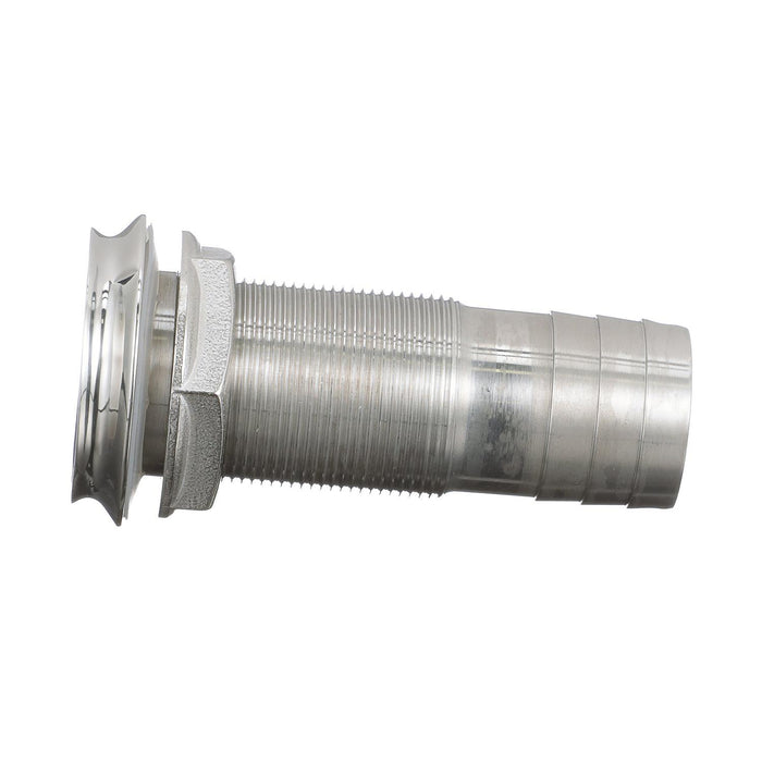Seachoice 50-18621 Mega-Flow Dripless Thru Hull Fitting, 316 SS, Fits 1-1/8" Hose, 1-1/2" Max Hull