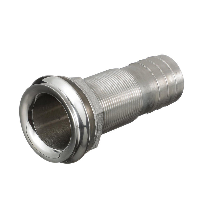 Seachoice 50-18621 Mega-Flow Dripless Thru Hull Fitting, 316 SS, Fits 1-1/8" Hose, 1-1/2" Max Hull