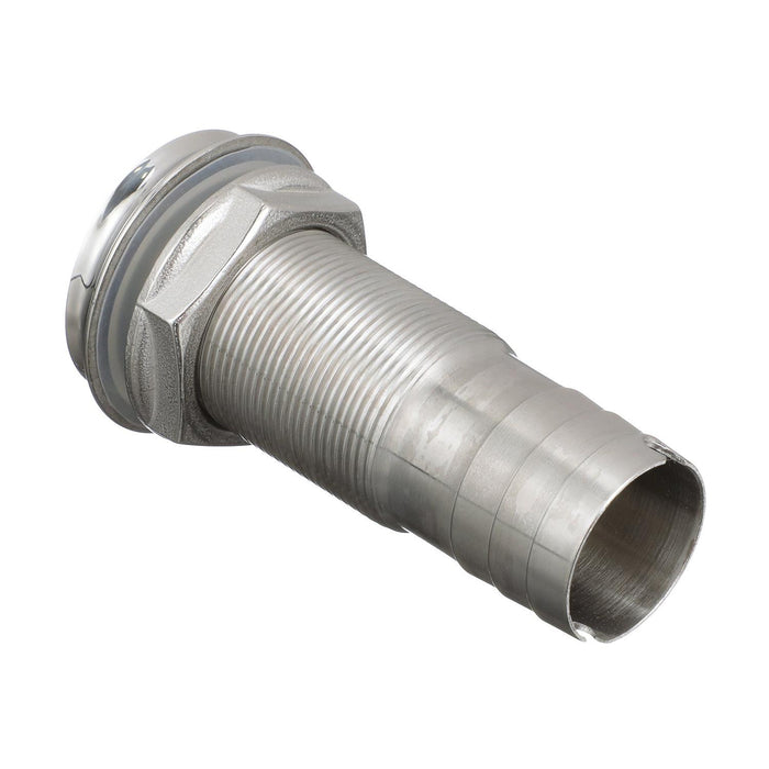 Seachoice 50-18621 Mega-Flow Dripless Thru Hull Fitting, 316 SS, Fits 1-1/8" Hose, 1-1/2" Max Hull