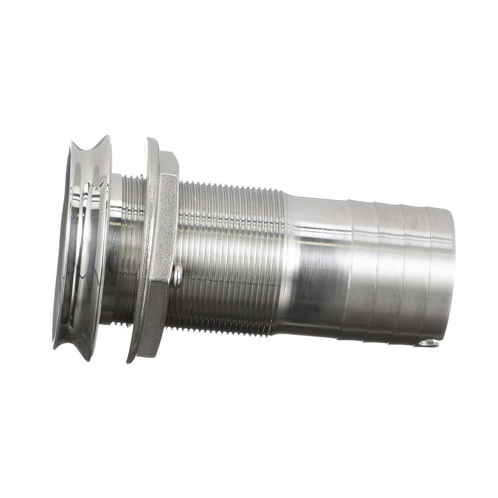 Seachoice 50-18631 Mega-Flow Dripless Thru Hull Fitting, 316 SS, Fits 1-1/2" Hose, 1-1/2" Max Hull