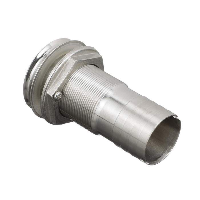 Seachoice 50-18631 Mega-Flow Dripless Thru Hull Fitting, 316 SS, Fits 1-1/2" Hose, 1-1/2" Max Hull