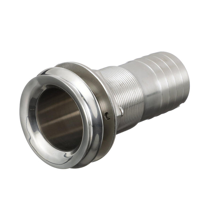 Seachoice 50-18631 Mega-Flow Dripless Thru Hull Fitting, 316 SS, Fits 1-1/2" Hose, 1-1/2" Max Hull