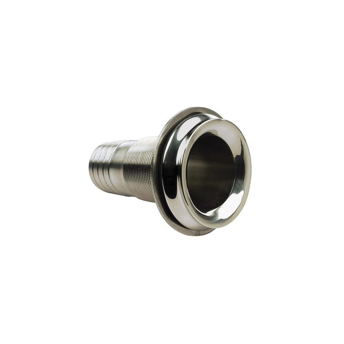 Seachoice 50-18631 Mega-Flow Dripless Thru Hull Fitting, 316 SS, Fits 1-1/2" Hose, 1-1/2" Max Hull