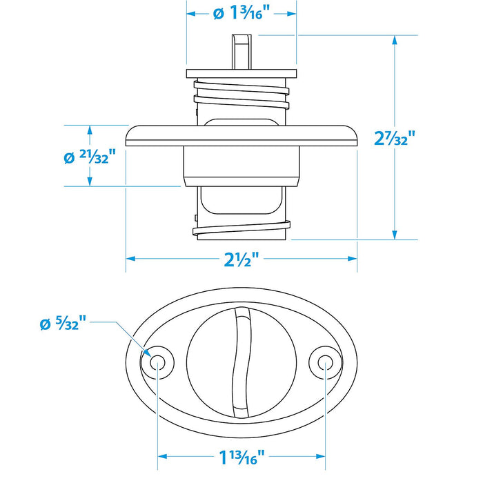 Seachoice Garboard Drain and Plug