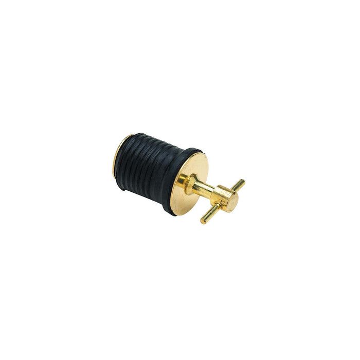 Seachoice 50-18861 Twist-Turn 1.25 In. Marine Boat Brass Drain Plug w/ Neoprene, Seal