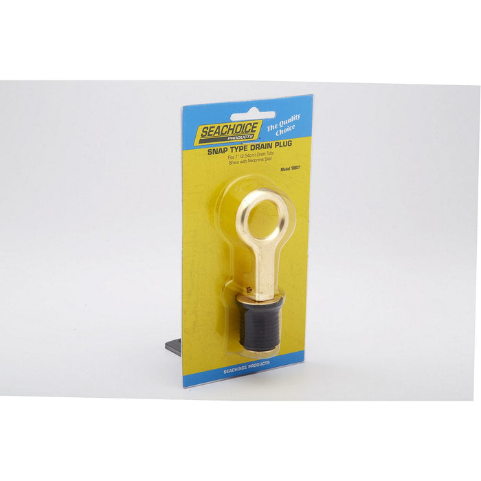 Seachoice 50-18821 Brass Drain Plug, 1 Snap